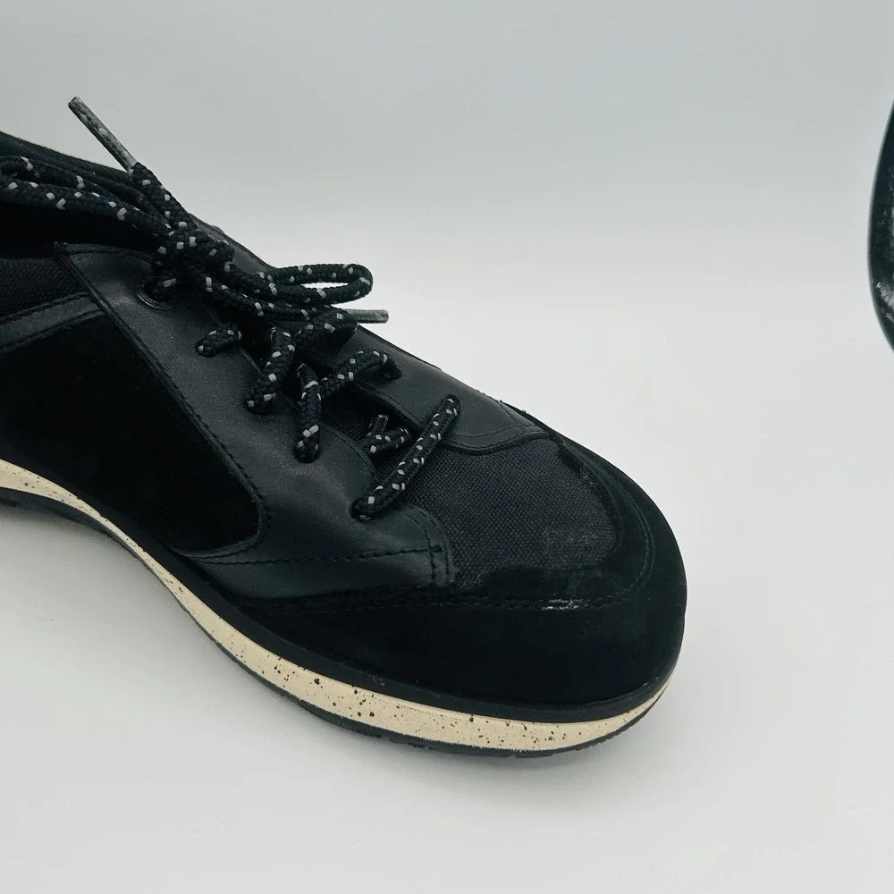 SAS Walking Shoes Mens Size 7.5 M Black Leather Suede Mesh Comfort Lace Up